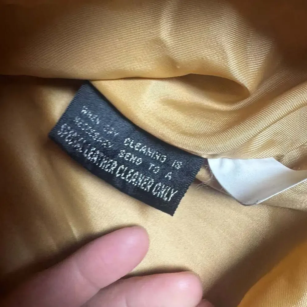 Adventure Bound by Wilsons Vintage Tan Leather Thinsulate Bomber Jacket Size L - Picture 6 of 12